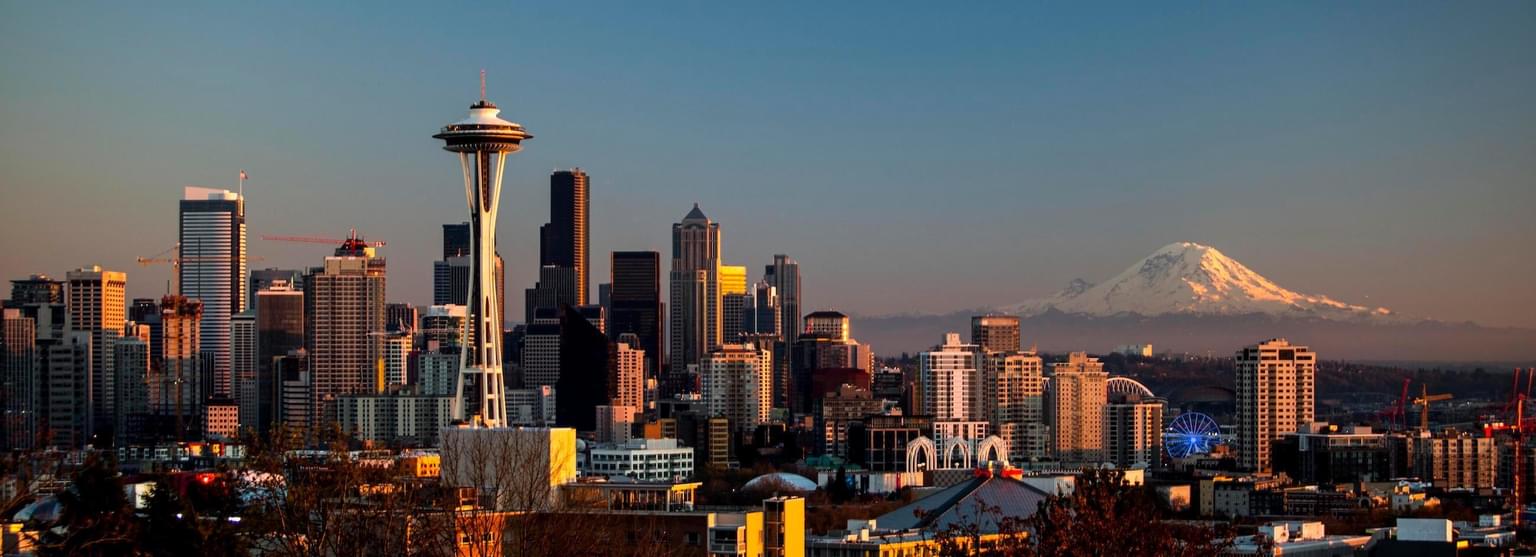 Seattle downtown skyline and Mt. Rainier